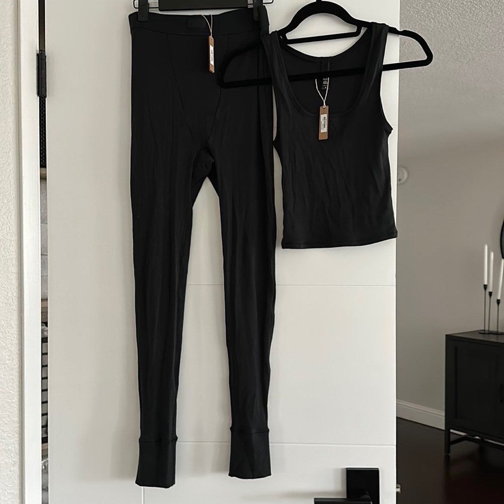 SKIMS NWT Cotton Rib Tank & Cotton Rib Legging Set